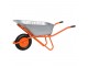 Тачка строительная усиленная Skiper 130 expert PRO (до 130 л, до 300 кг, 1x4.00-8, пневмо, ось 16*100) 